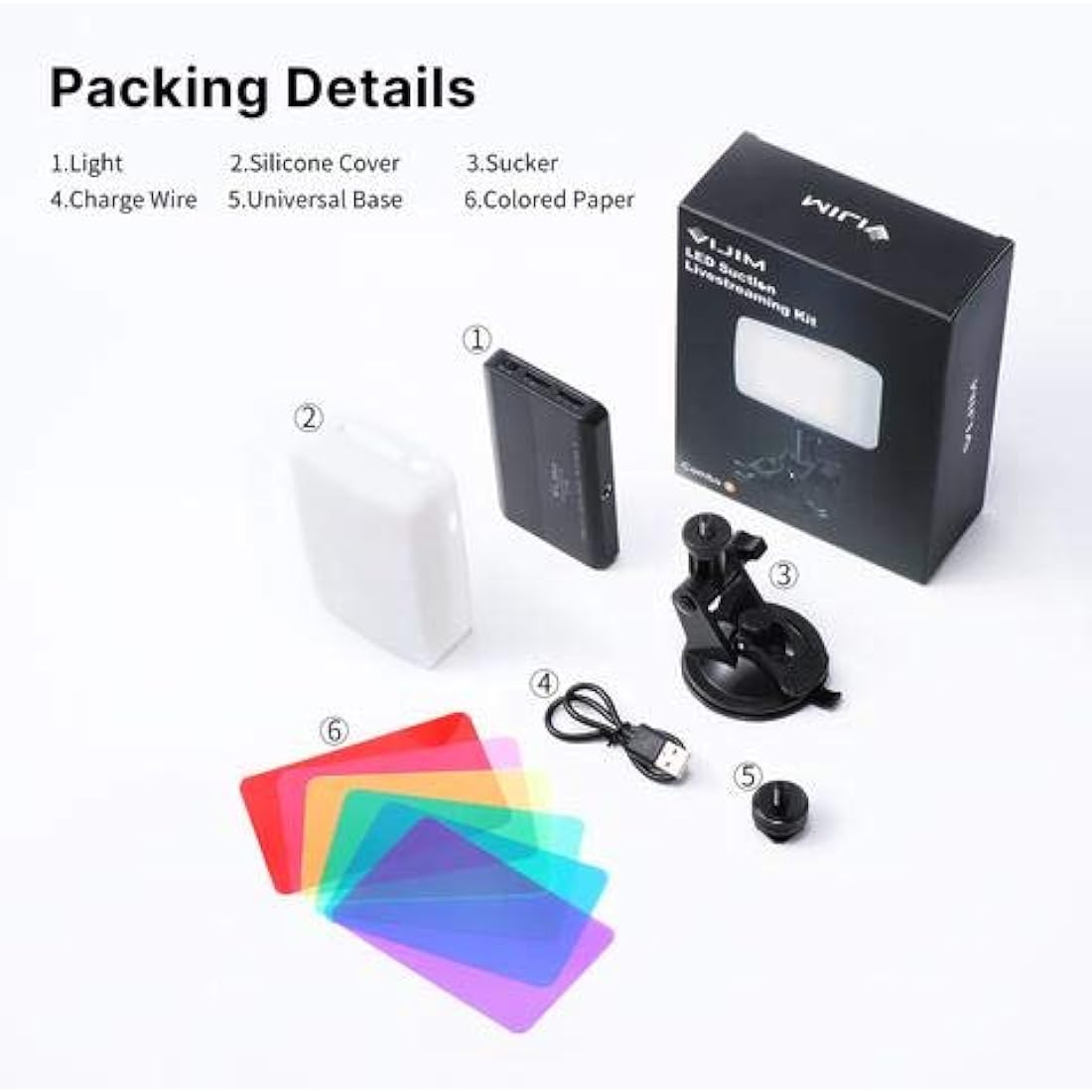 VIJIM VL120 Portable LED Video Light with Suction Cup for Laptop