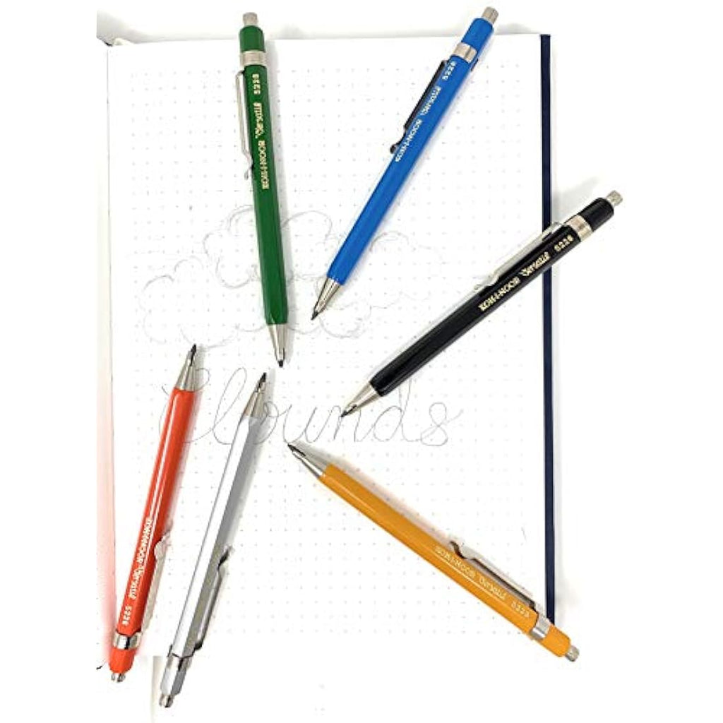 Koh-I-Noor 2mm Clutch Mechanical Pencil Set - 6 Short Drafting Pencils