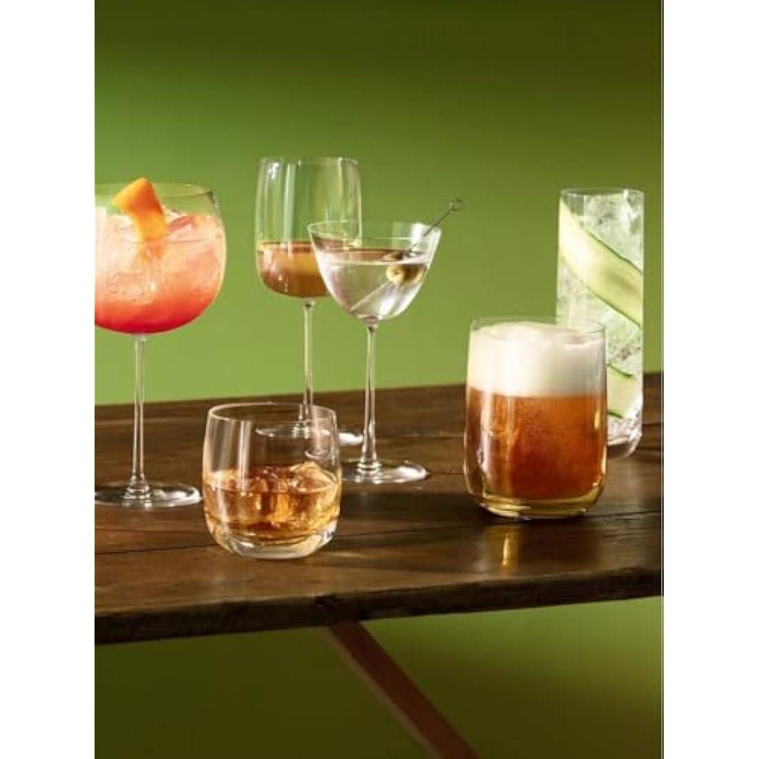LSA International Borough Glass Tumblers – 300ml Clear Set of 4