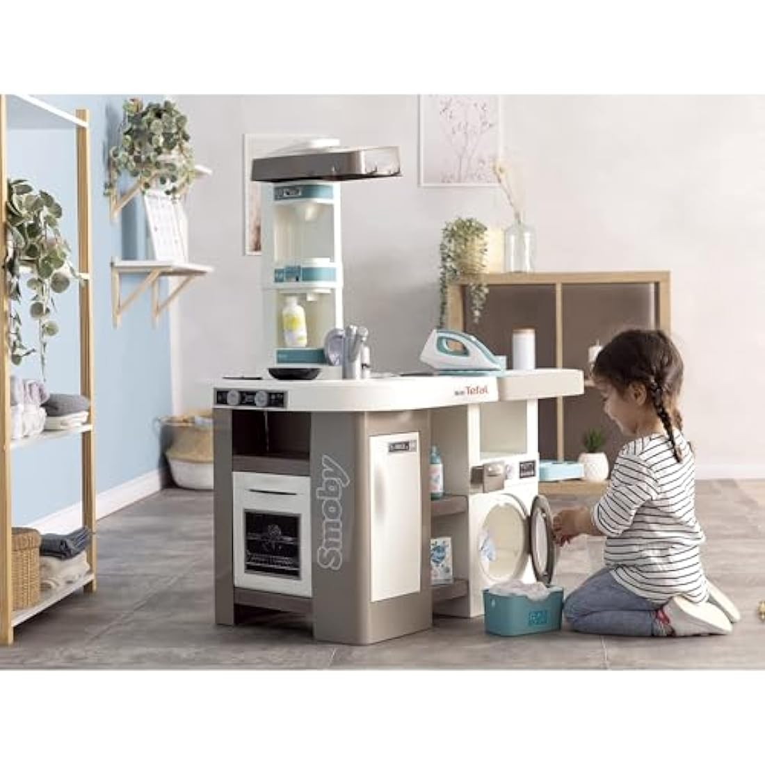 Smoby Tefal Studio Utility Kitchen – Kids Pretend Play Toy Set