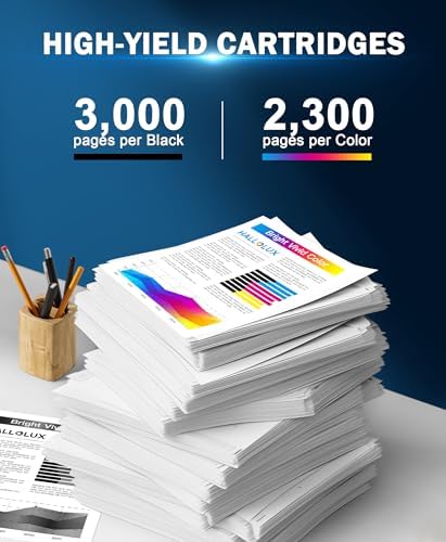 HALLOLUX TN248XL High-Yield Toner Cartridges for Brother Printers | 4 Pack