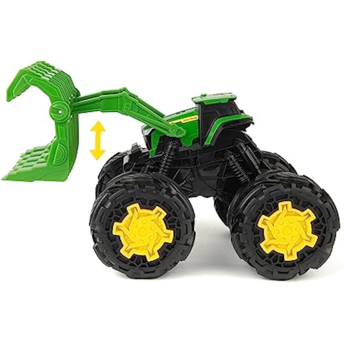 John Deere Monster Treads 10-Inch Rev Up Tractor Toy with Sound – Red