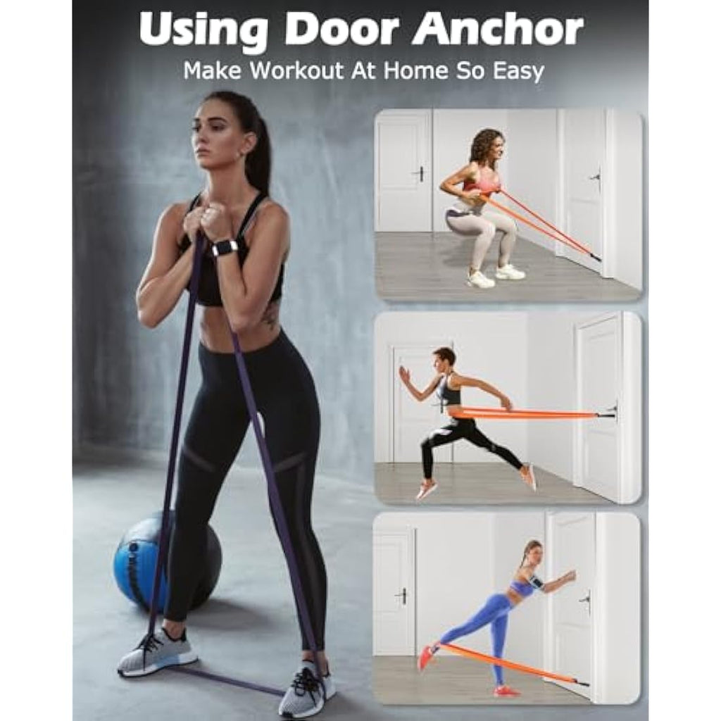 Zacro Pull Up Resistance Bands Set - 6 Levels for Home Gym & Strength