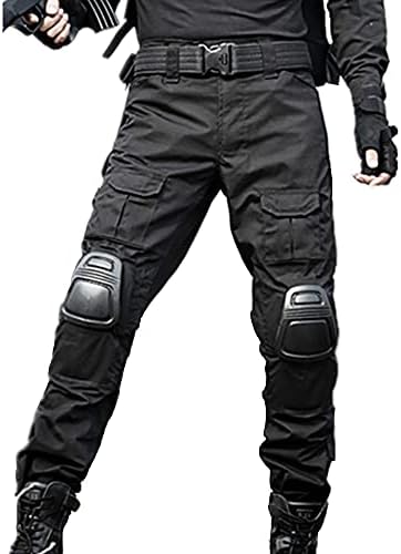 Jolof Store Men's Tactical Combat Pants – Ripstop Cargo with Knee Pads