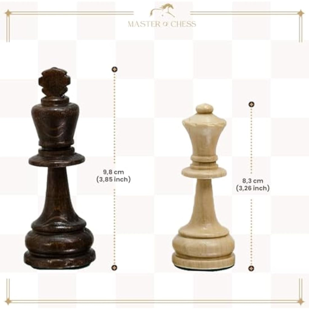 Staunton No. 6 Wooden Chess Pieces – Handmade Tournament Set