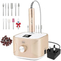 Kredioo Professional Electric Nail Drill - 35,000RPM Manicure Kit (Gold)