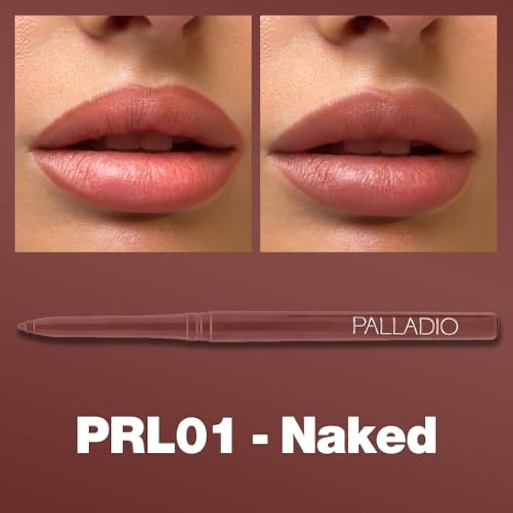 Palladio Retractable Waterproof Lip Liner – Creamy Nude Lip Pencil