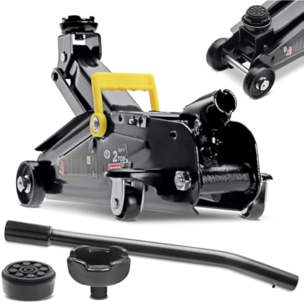Deuba 2 Tonne Hydraulic Trolley Floor Jack with Case and Rubber Pad