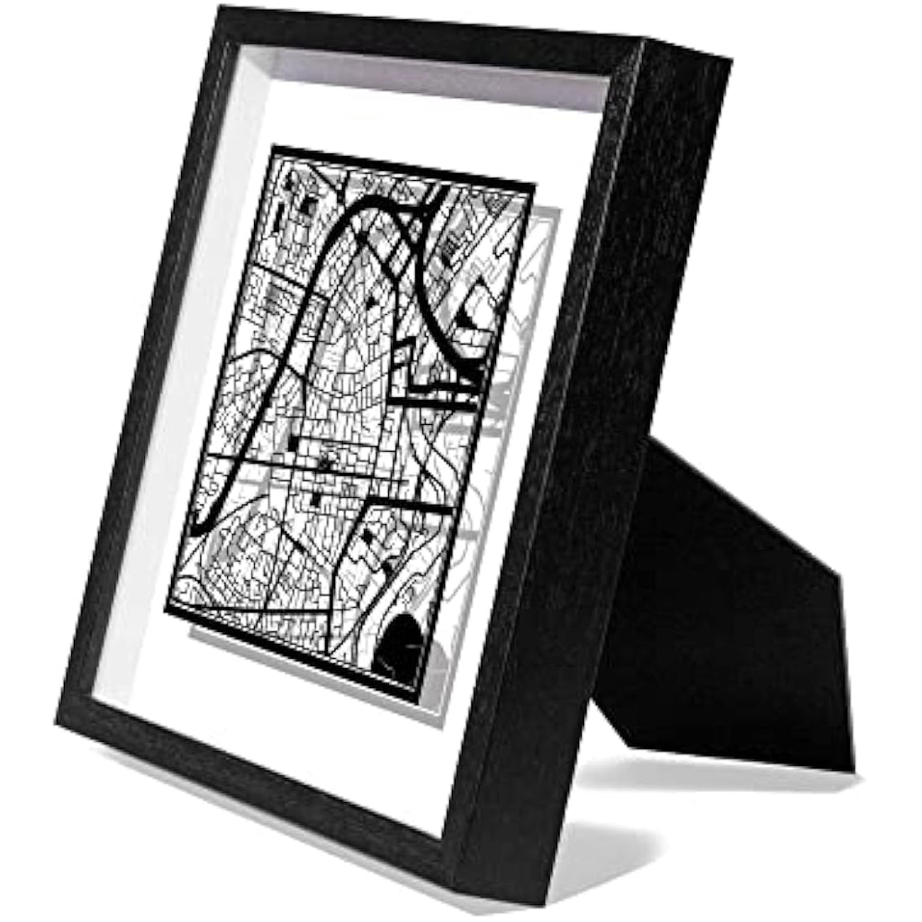 Belfast Paper Cut Map Wall Art |  Framed Laser Cut Decor