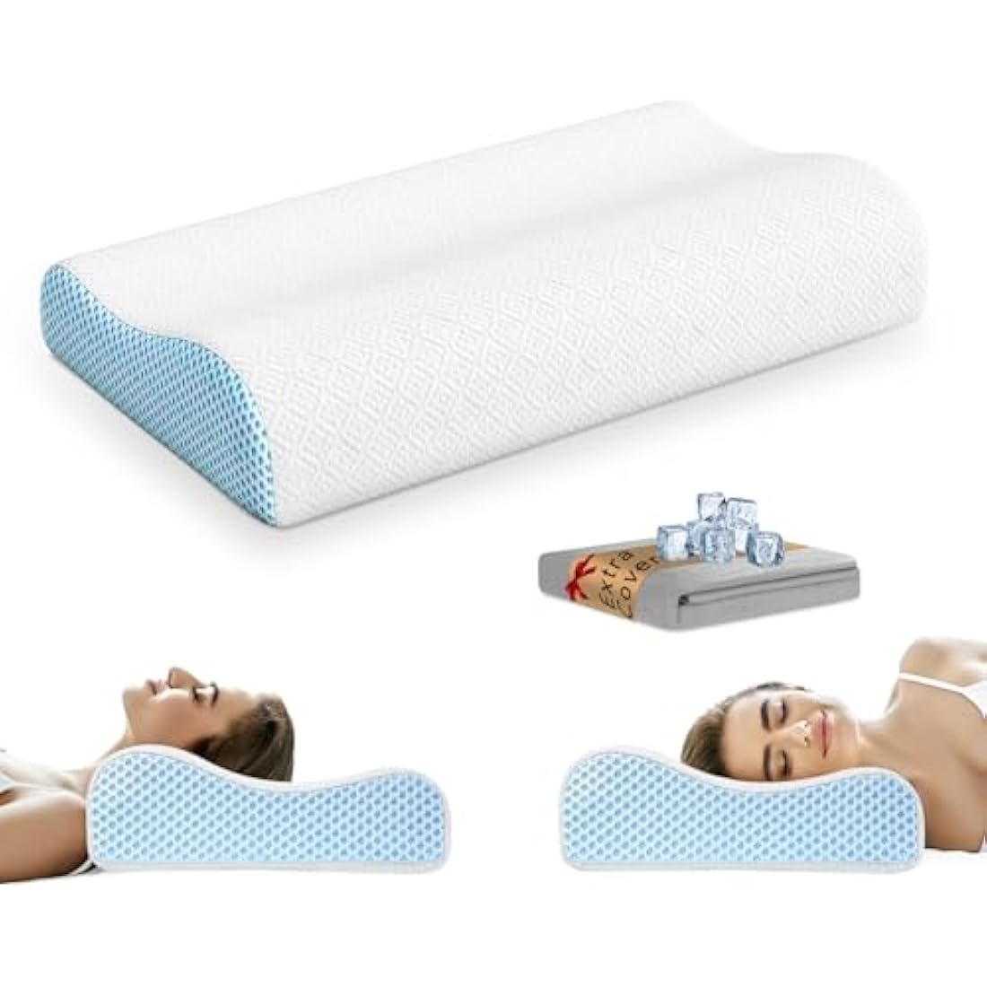 Jolof Store Memory Foam Cervical Pillow – Ergonomic Cooling Neck Support