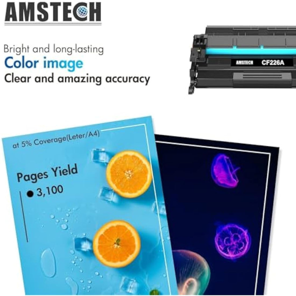 Amstech CF226A 26A Black Toner Cartridge for HP LaserJet Pro M402 & M426