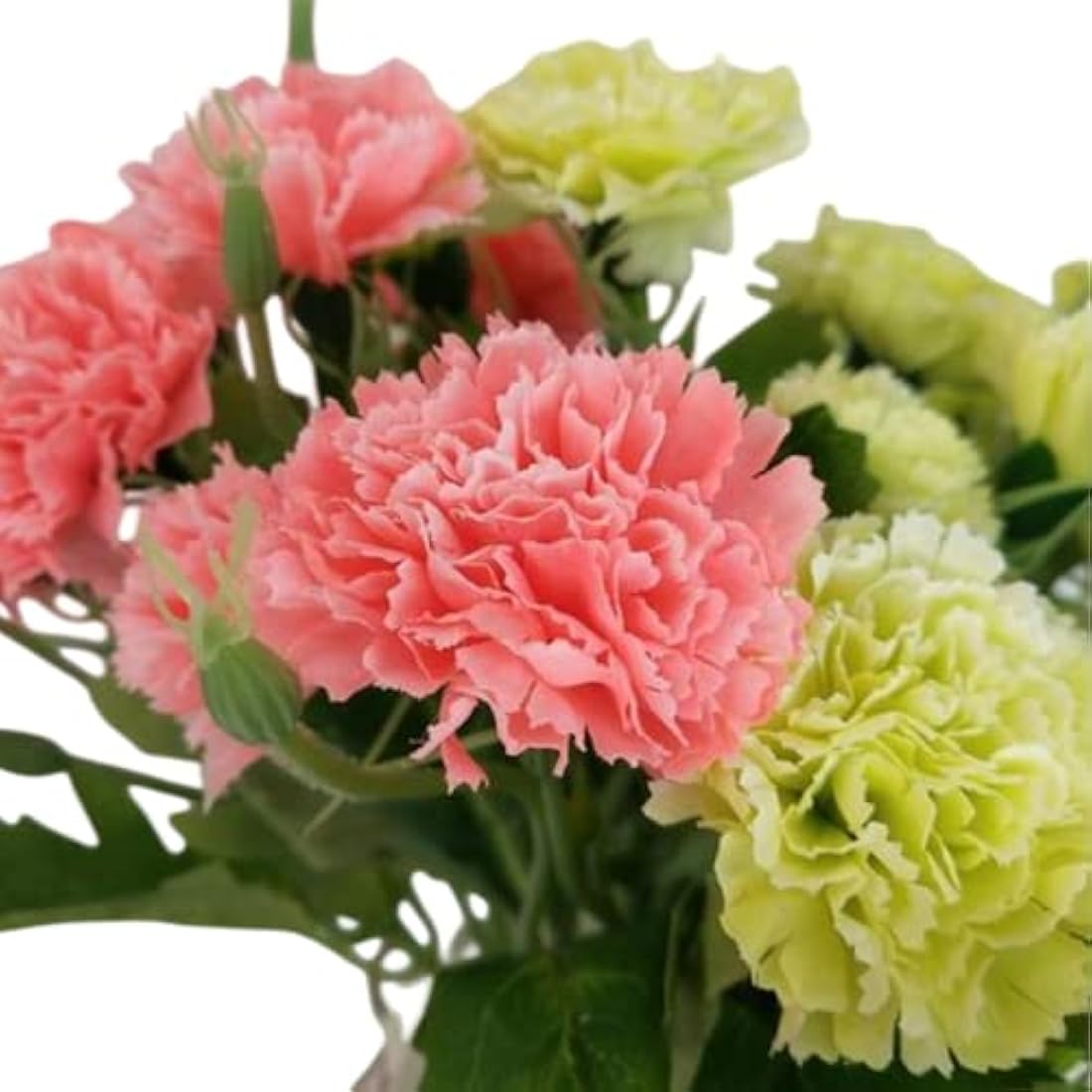 Jolof Store Artificial Carnations – 40 Heads UV Resistant Silk Bouquet, Pink