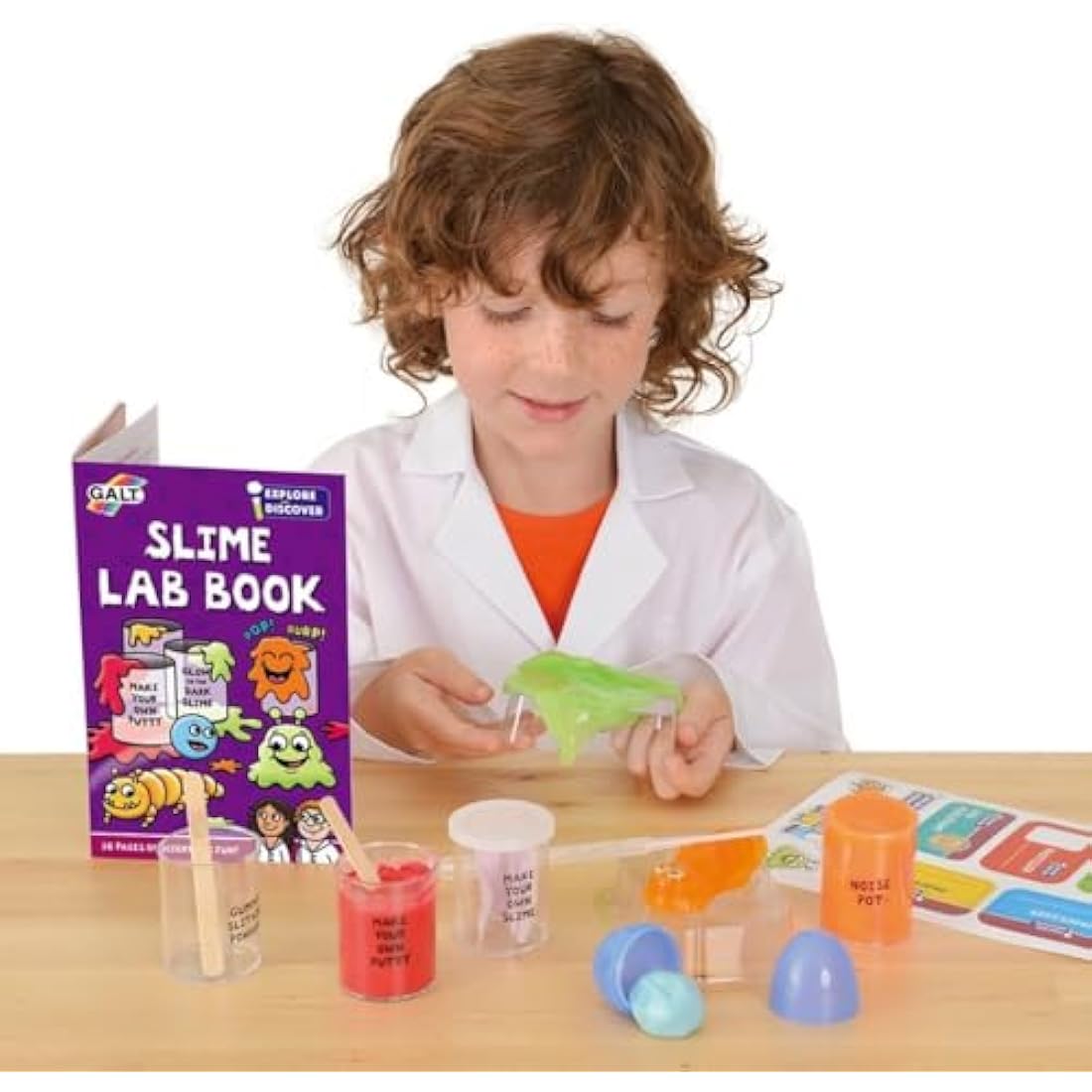 Galt Slime Lab – STEM Science Kit with 7 Experiments for Kids Ages 5+