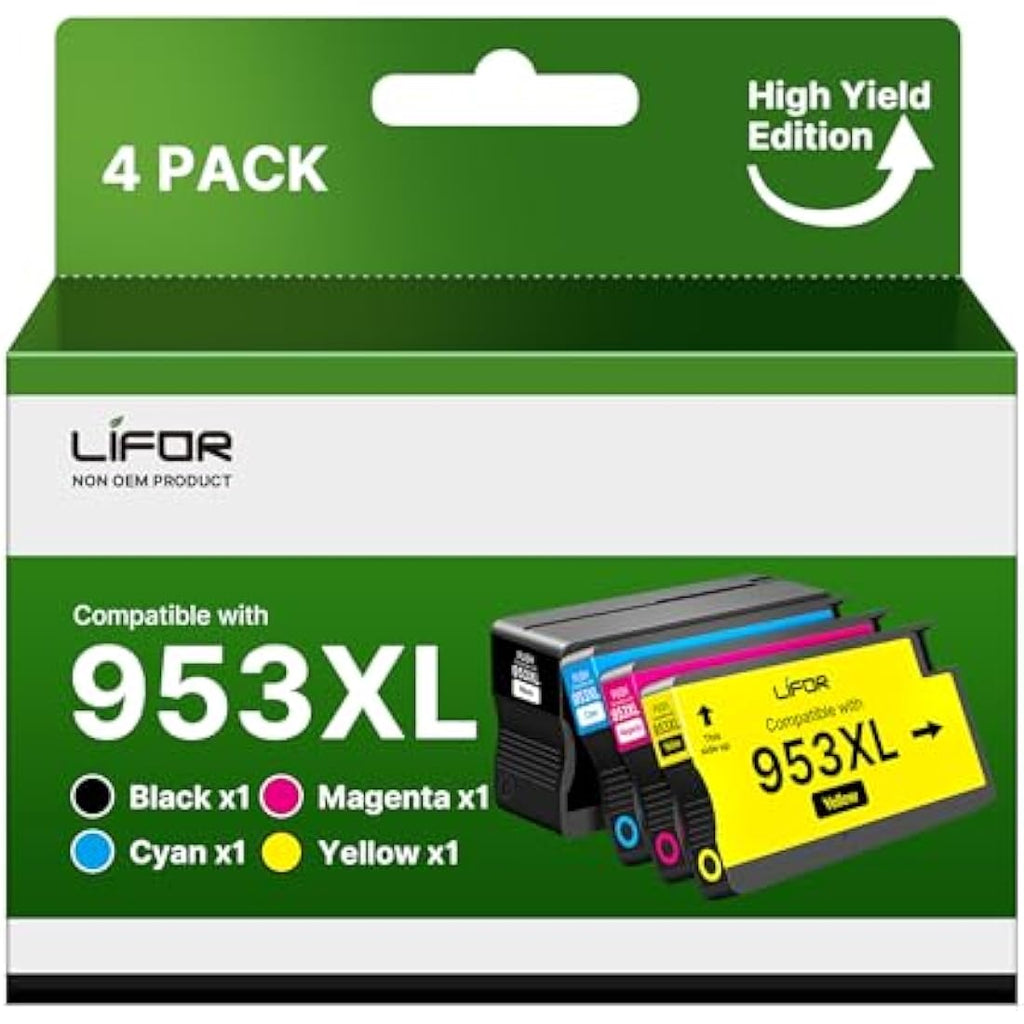 LIFOR 953XL Ink Cartridges Multipack for HP Officejet Pro 7740 8710 8210