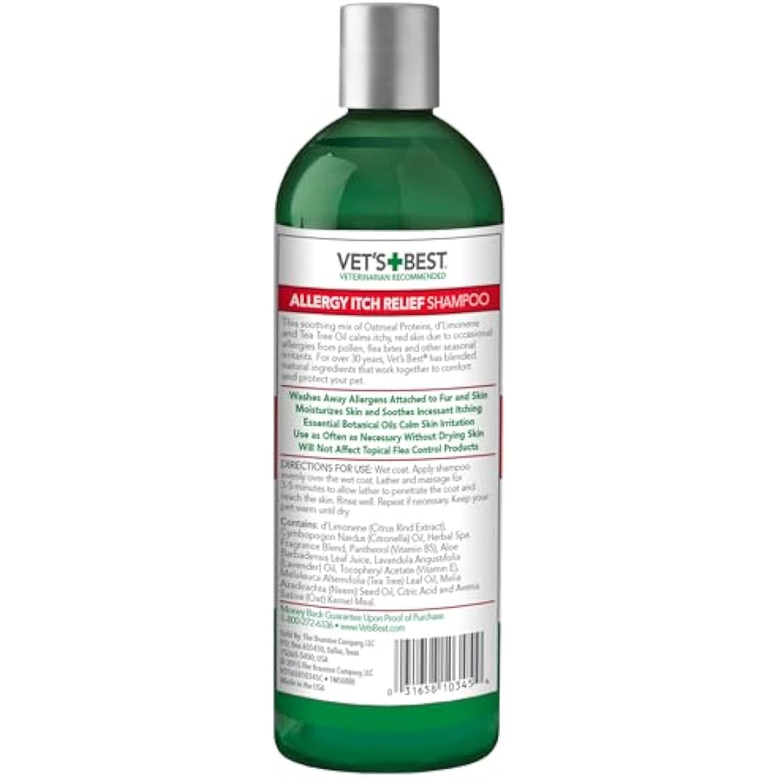 Vet's Best Allergy Itch Relief Dog Shampoo | Soothing Oatmeal & Tea Tree