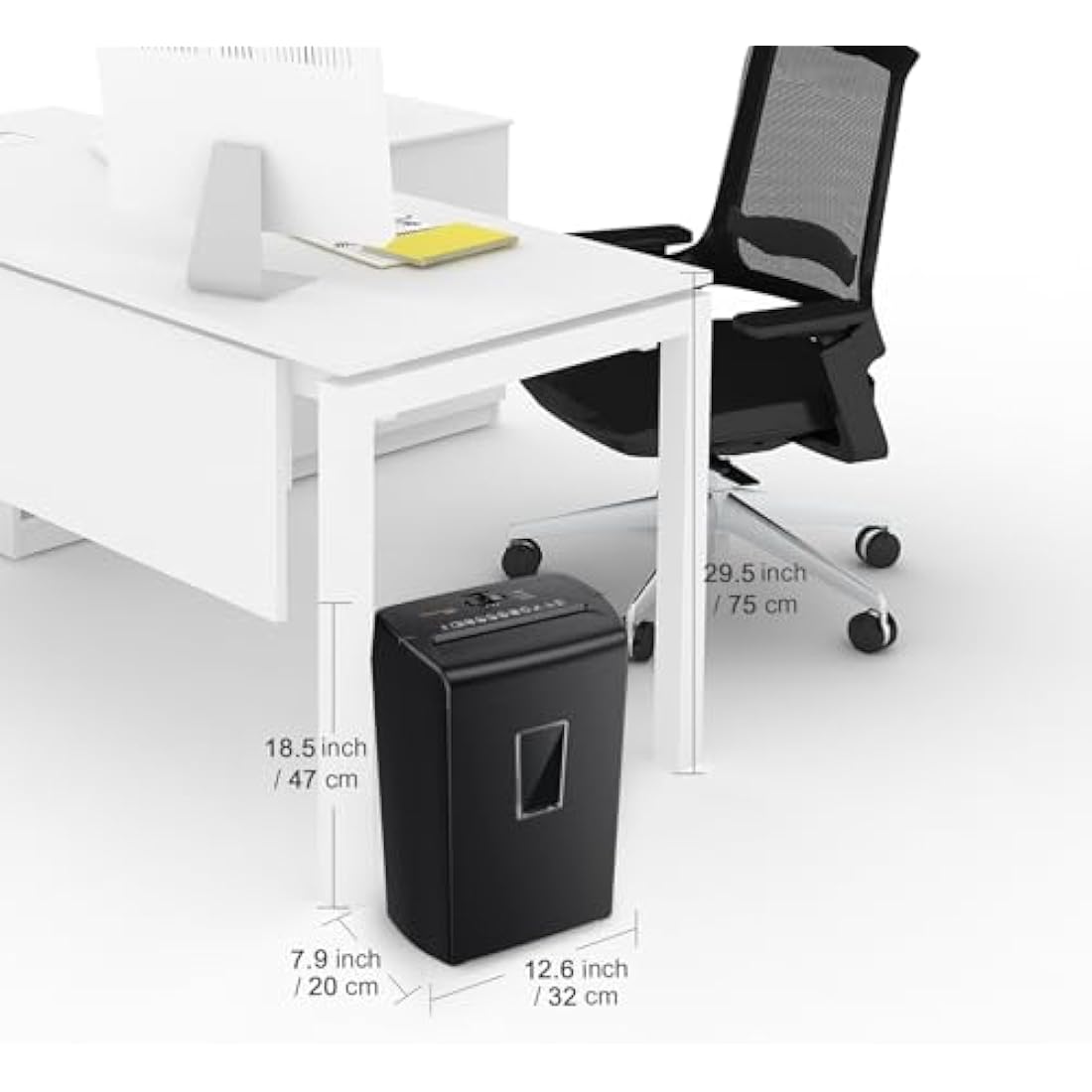 Bonsaii 10-Sheet Cross-Cut Paper Shredder – 21L Home Office Machine