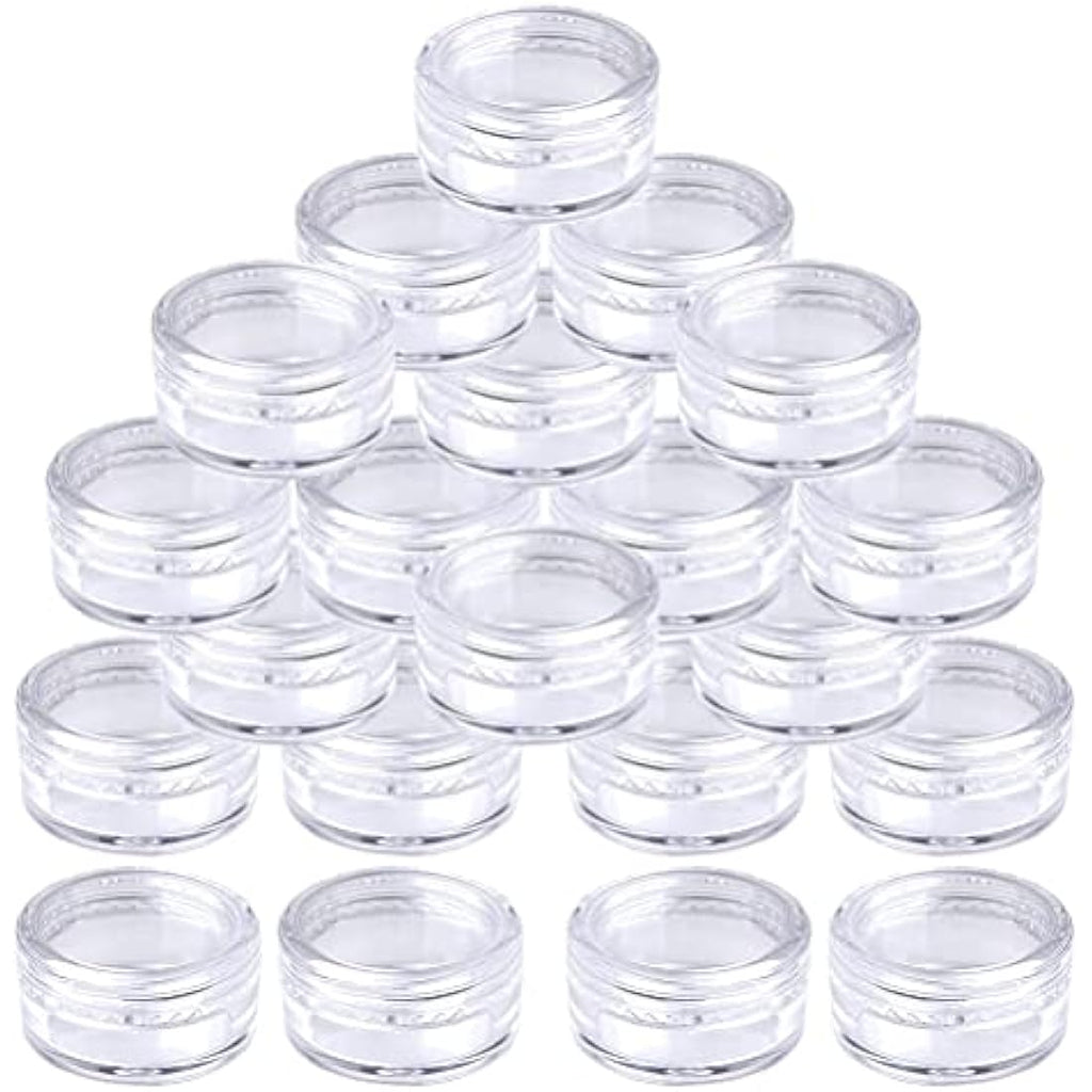 kuou 50 Pcs Empty Cosmetic Jars – 5ml Clear Plastic Sample Containers