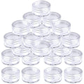 kuou 50 Pcs Empty Cosmetic Jars – 5ml Clear Plastic Sample Containers