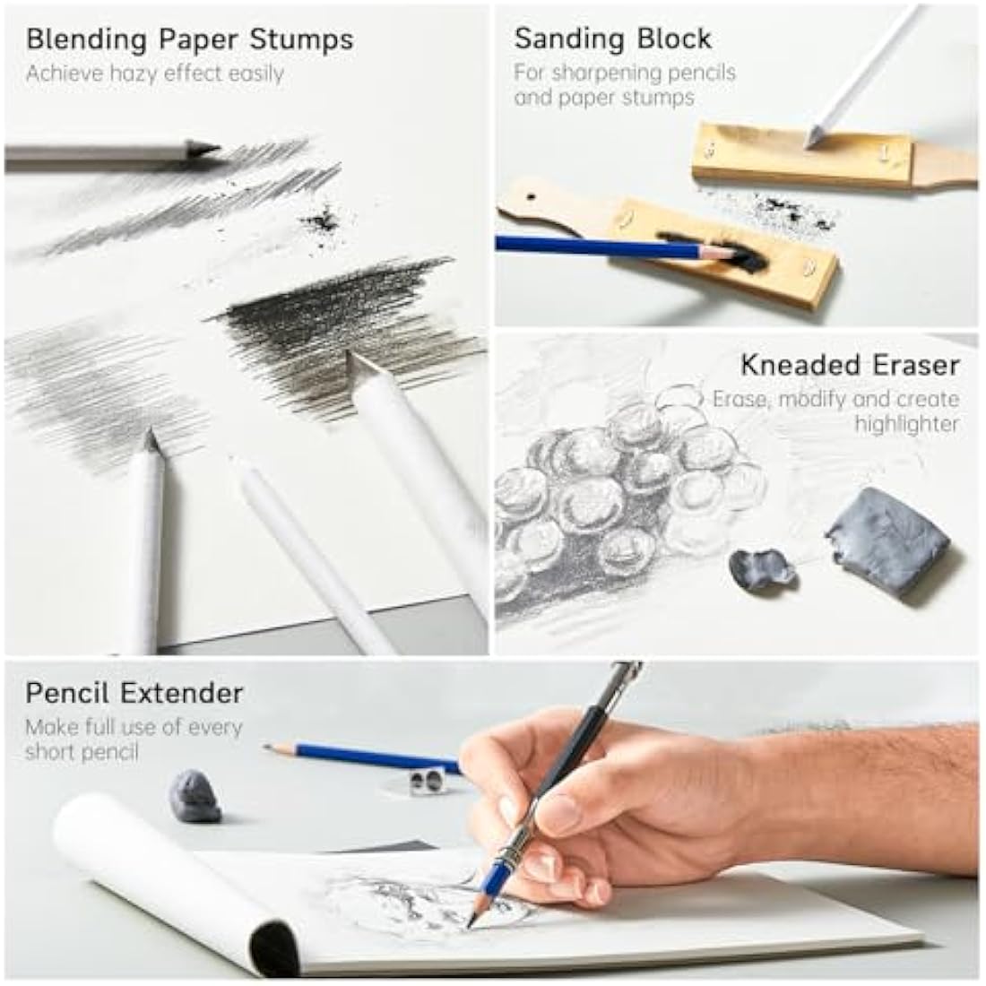 Shuttle Art 124 Pack Sketching and Drawing Set with 4 Drawing Pads