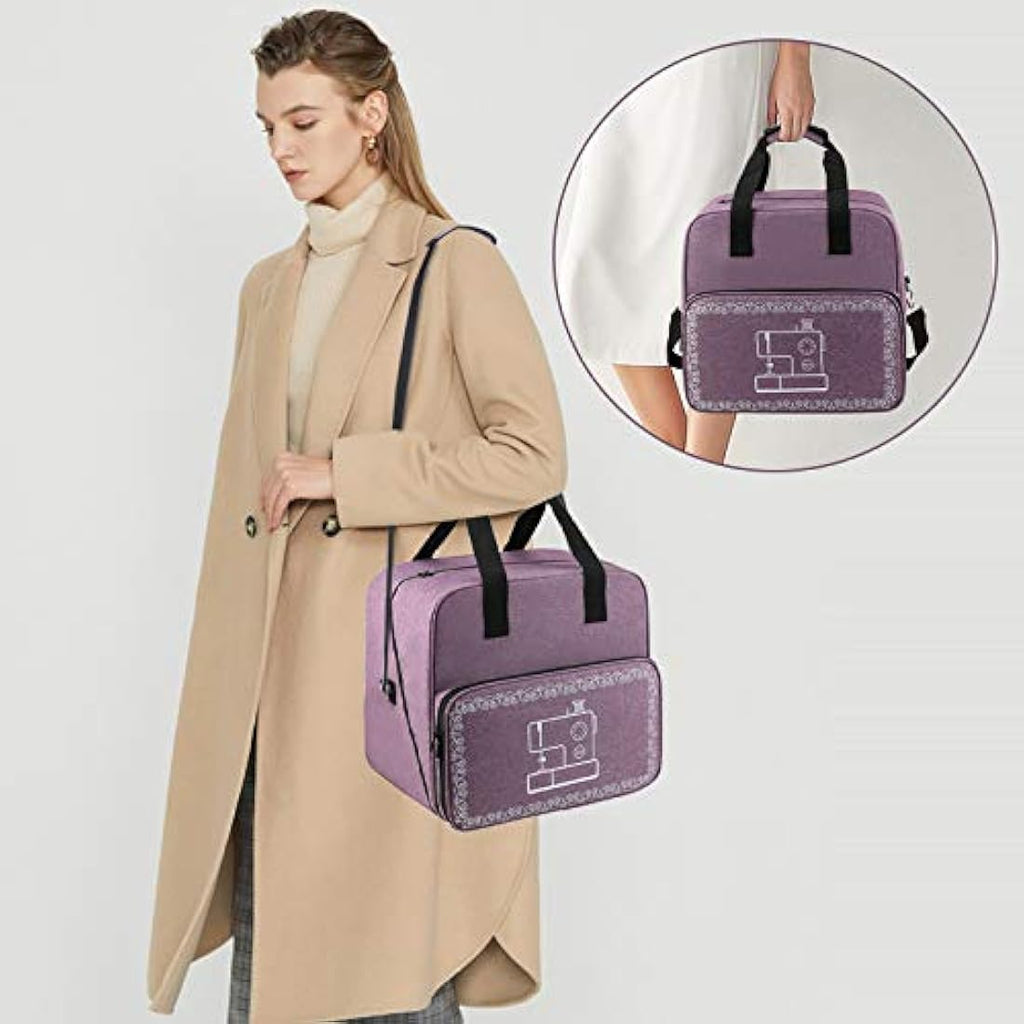 Coopay Overlocker Machine Bag – Large Waterproof Travel Carry Case, Purple