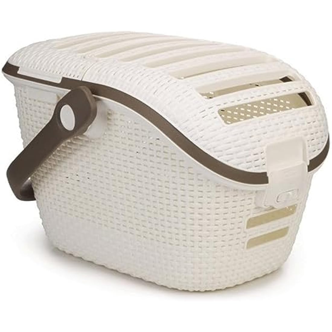 Curver Pet Carrier White – Ventilated Dog and Cat Travel Box, 51cm