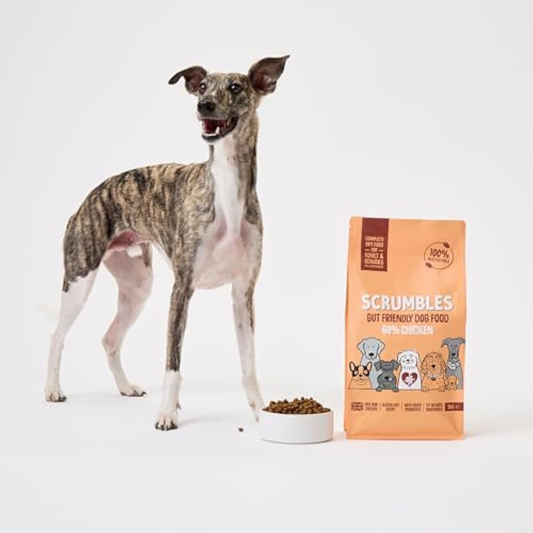 Scrumbles Fresh Chicken Dry Dog Food - Hypoallergenic & Probiotic, 2kg