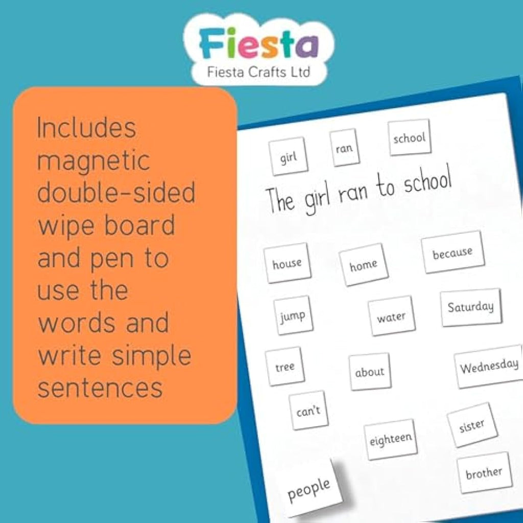 Fiesta Crafts Magnetic Words Years 1 & 2 | 160 Piece Literacy Set