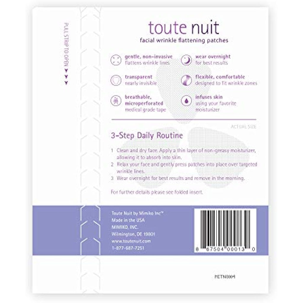 Toute Nuit Facial Wrinkle Flattening Patches - Triangle Face Tape (45ct)