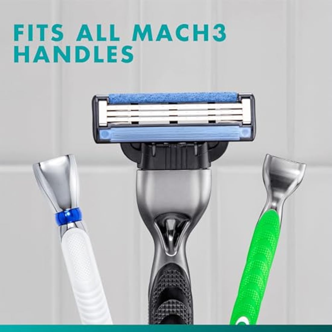 Gillette Mach3 Razor Blade Refills for Men - 12 Count Steel Blades