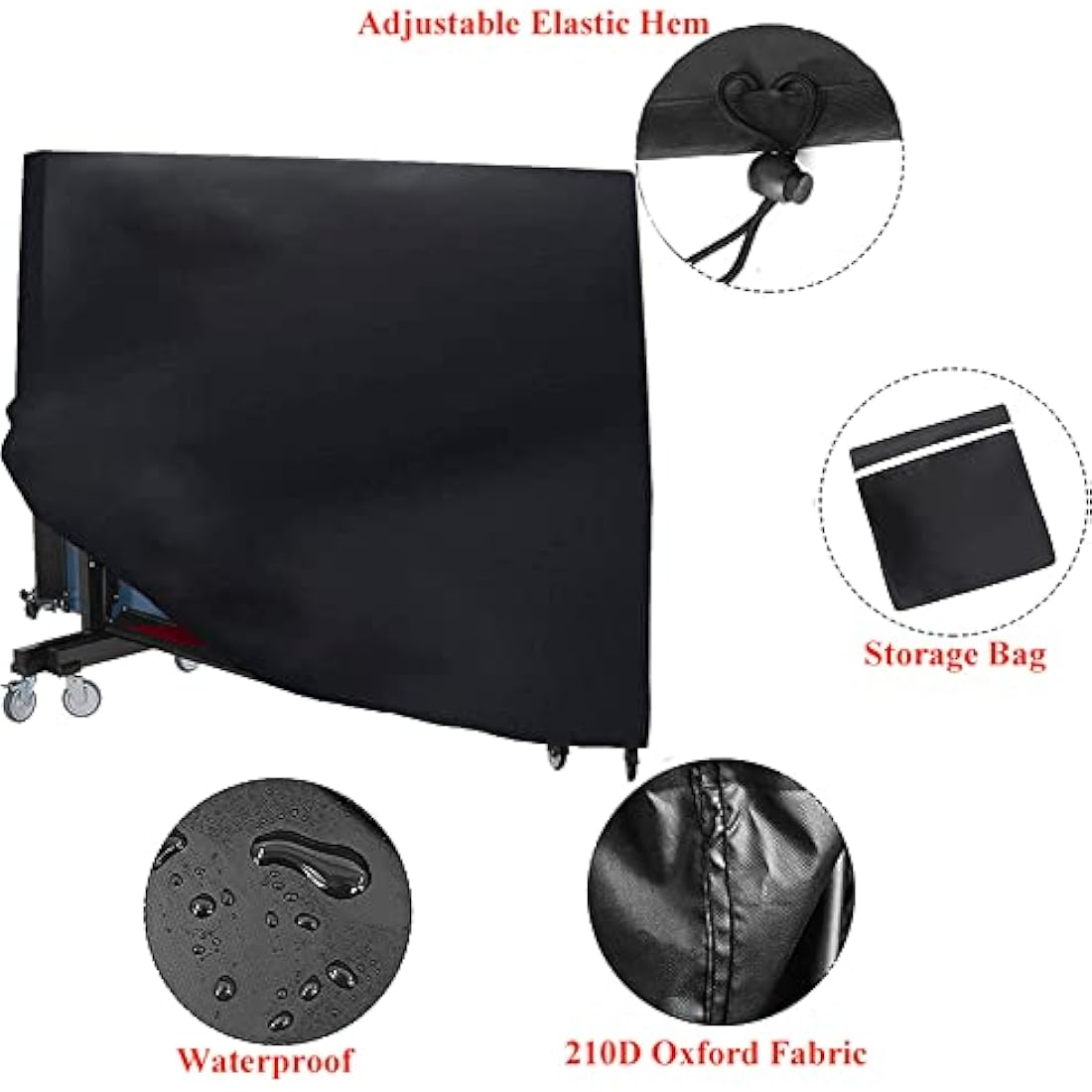 Table Tennis Table Cover – Waterproof Foldable Protector