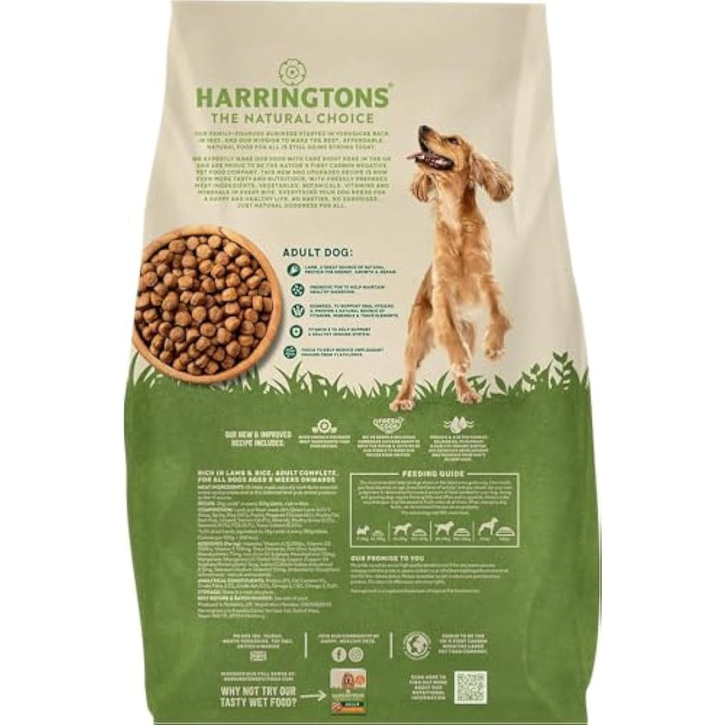 Harringtons Lamb & Rice Dry Adult Dog Food - Natural & Wheat Free 15kg