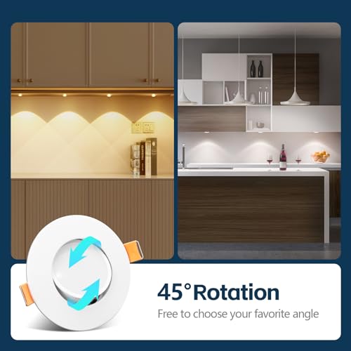 GeyouLux 3CCT LED Recessed Spotlight – Dimmable 4.9W IP44 White Ceiling Light