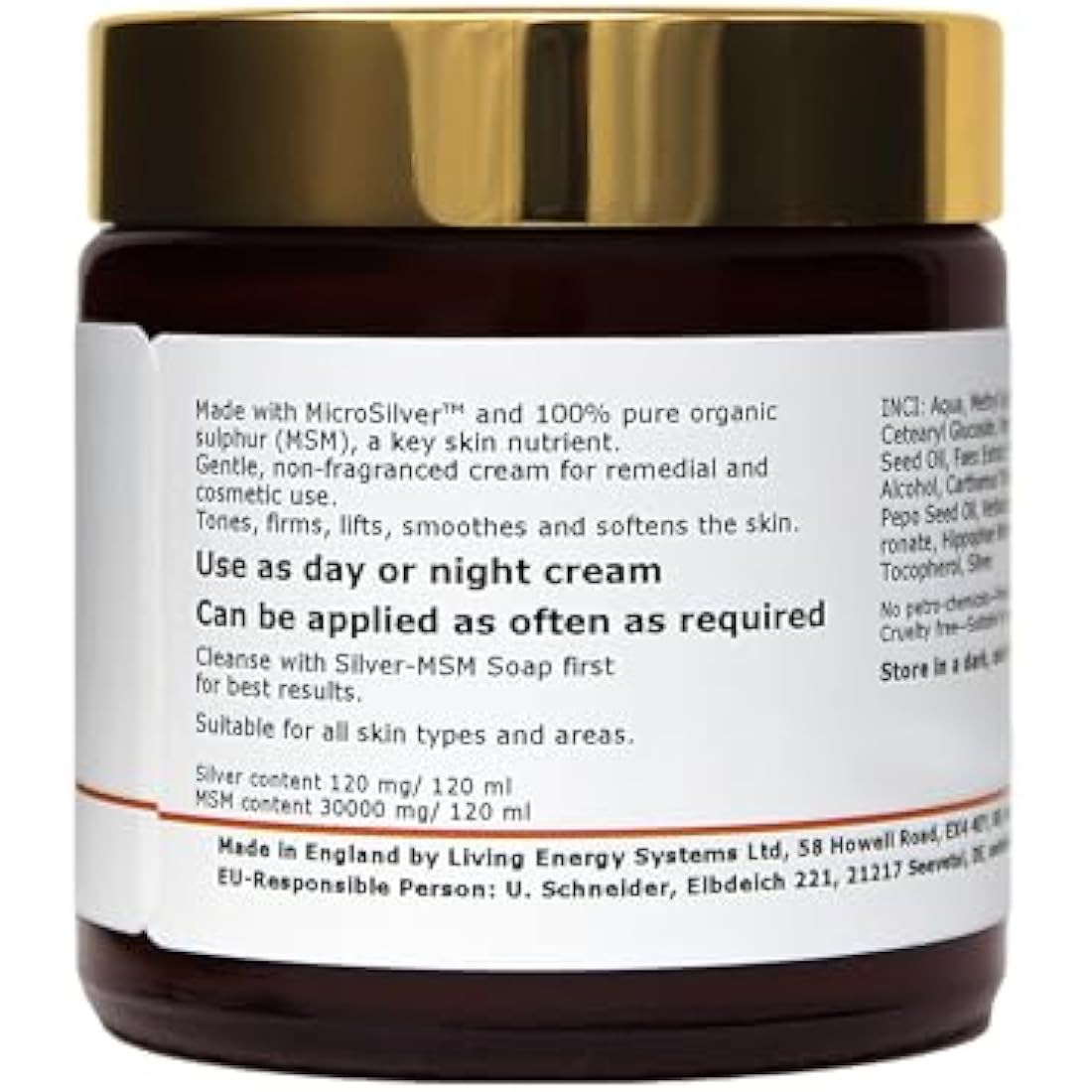 Silver-MSM Regeneration 5in1 Cream – Natural Anti-Aging Moisturizer 120ml