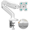 ONKRON G80-W Single Monitor Arm | Gas Spring Desk Mount 13-32" - White