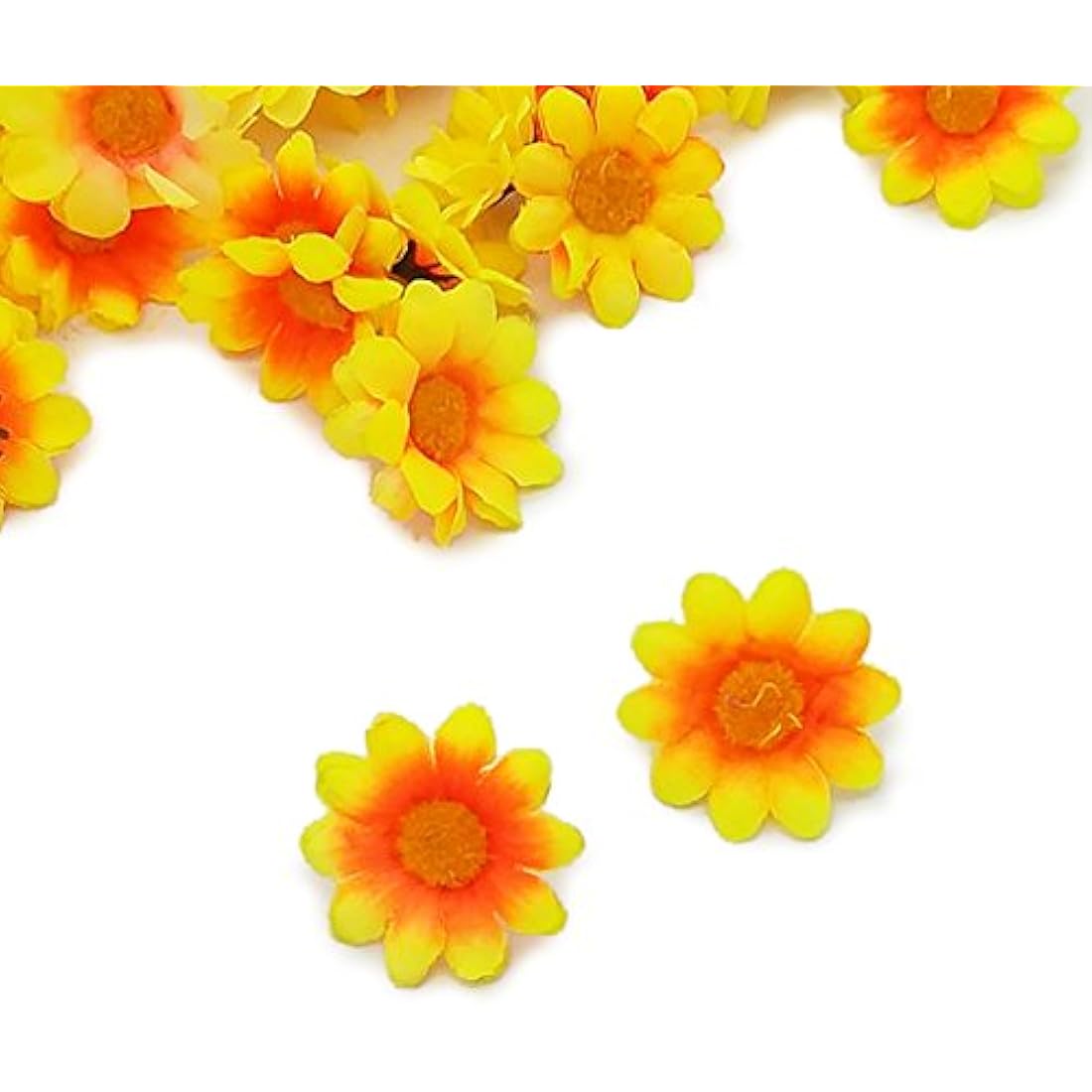 100pcs Artificial Daisy Flower Heads for DIY Crafts