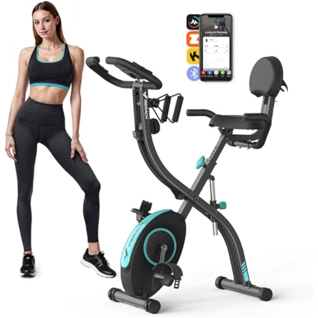 MERACH 4-in-1 Folding Exercise Bike | 16-Level Magnetic Resistance