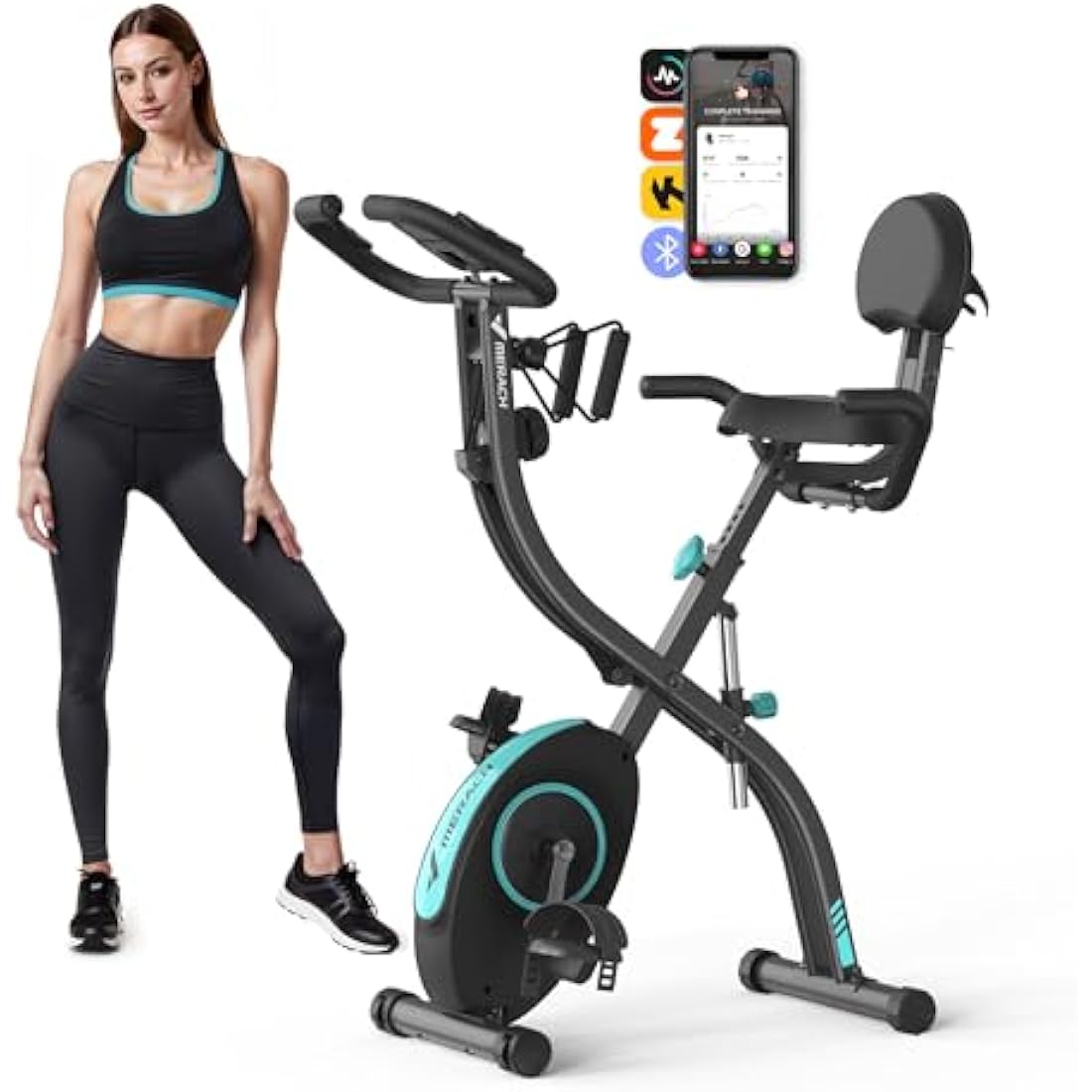 MERACH 4-in-1 Folding Exercise Bike | 16-Level Magnetic Resistance