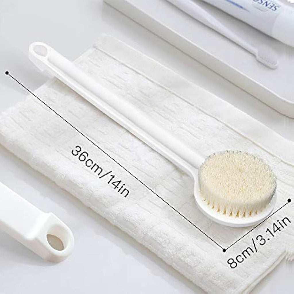 Dry Brushing Body Brush | Long Handle Exfoliating Scrubber