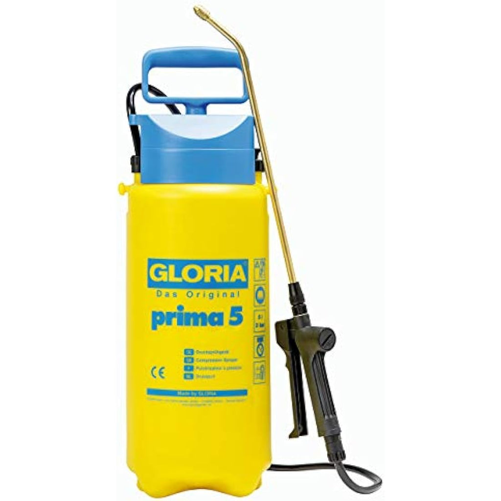 GLORIA Prima 5 Pressure Sprayer | 5L Garden Sprayer with Brass Nozzle