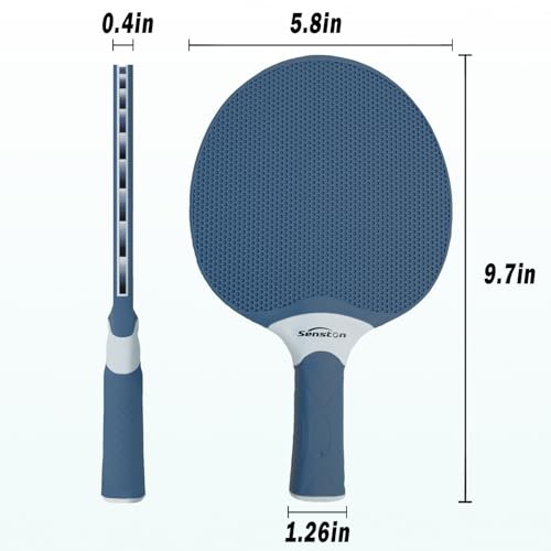 Senston Table Tennis Racket Set – 4 Professional Ping Pong Paddles & 6 Balls