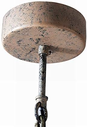 Wood Bead Chandelier – Gray Blue Boho Pendant Light Fixture