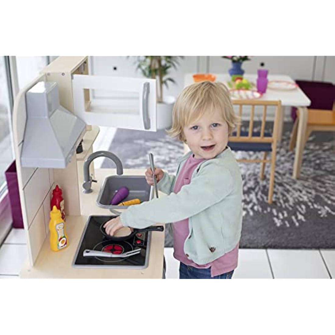 Eichhorn Wooden Play Kitchen – Kids Pretend Play Set for Ages 3+