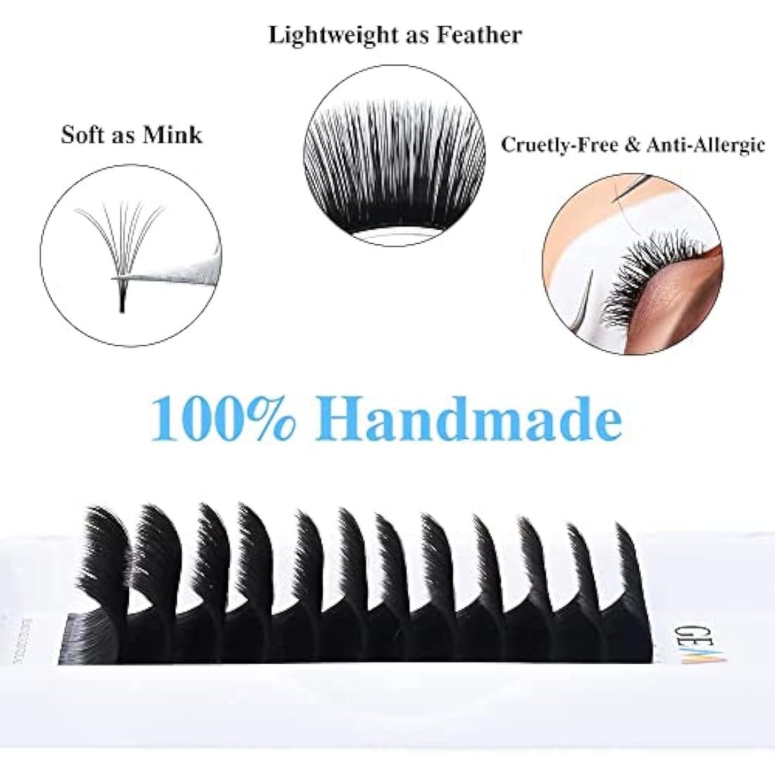 Gemerry Easy Fan Lash Extensions | D Curl 0.05mm Russian Volume Lashes