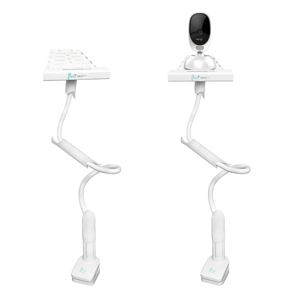 Flexi Twist Pro – Universal Flexible Baby Monitor Mount, White