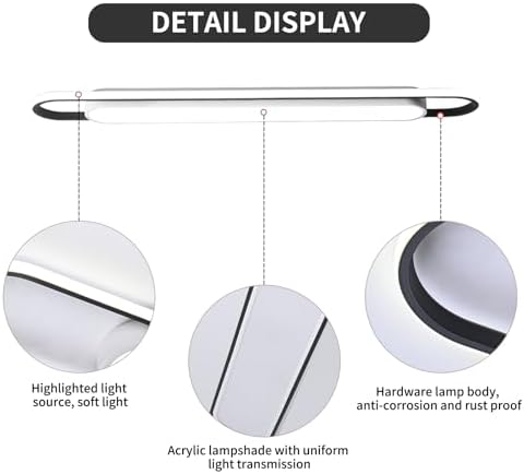 Naroume 4ft Linear LED Ceiling Light | 62W Modern Acrylic Flush Mount
