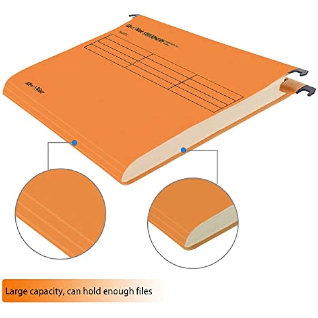Foolscap Suspension Files – 15 Pack Poly Hanging Folders, Orange