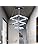 Modern Crystal Chandelier – LED Square 3-Ring Pendant Light
