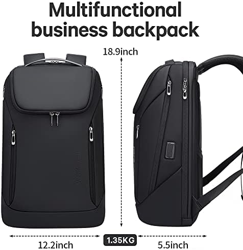 BANGE Business Smart Laptop Backpack | Waterproof 15.6 Inch with USB Port