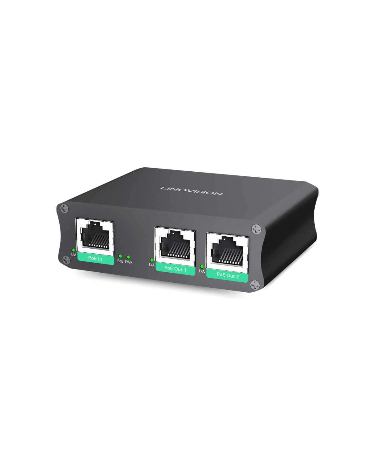 LINOVISION Industrial 2-Port Gigabit PoE Extender & Splitter | 30W