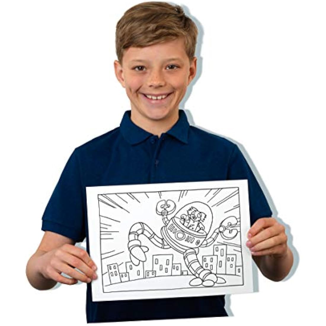 John Adams SuperGraph Drawing Station – Kids Arts & Crafts Tool, Red